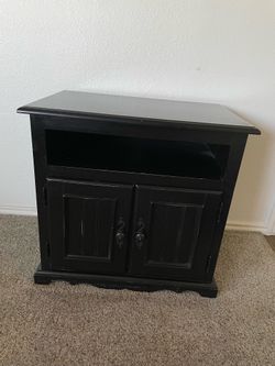 Small Table with shelf and storage cabinet