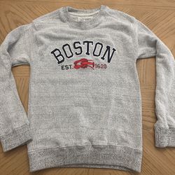 Embroidered Boston Crewneck Sweatshirt Size small