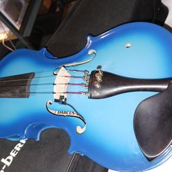 Blue Electric Violin W/Eq