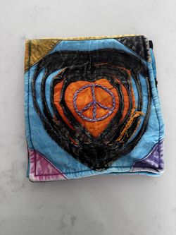 Small Cross Body Boho Hippie Razor Cut Torn Look Patchwork Bag Multi