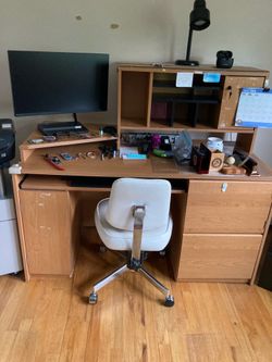 52” desk with hutch.