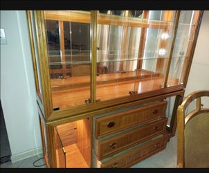 China Cabinet w/Table & Chairs to Match