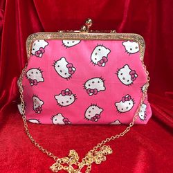 Hello kitty Frame Purse Kiss Lock, Shoulder Bag 