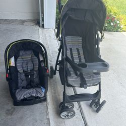 Car Seat  With Base And Stroller (Graco Snugride 30 Click Connect) For Pickup And Cash Only 