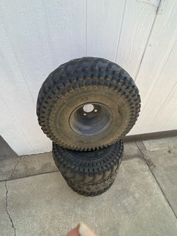 4 golf cart tires and wheels $5 bucks