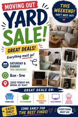 Moving Out Yard Sale