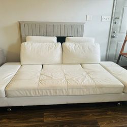 Sofá White Leather 