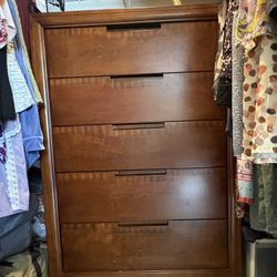 Beautiful, Large, Wood High Boy Dresser