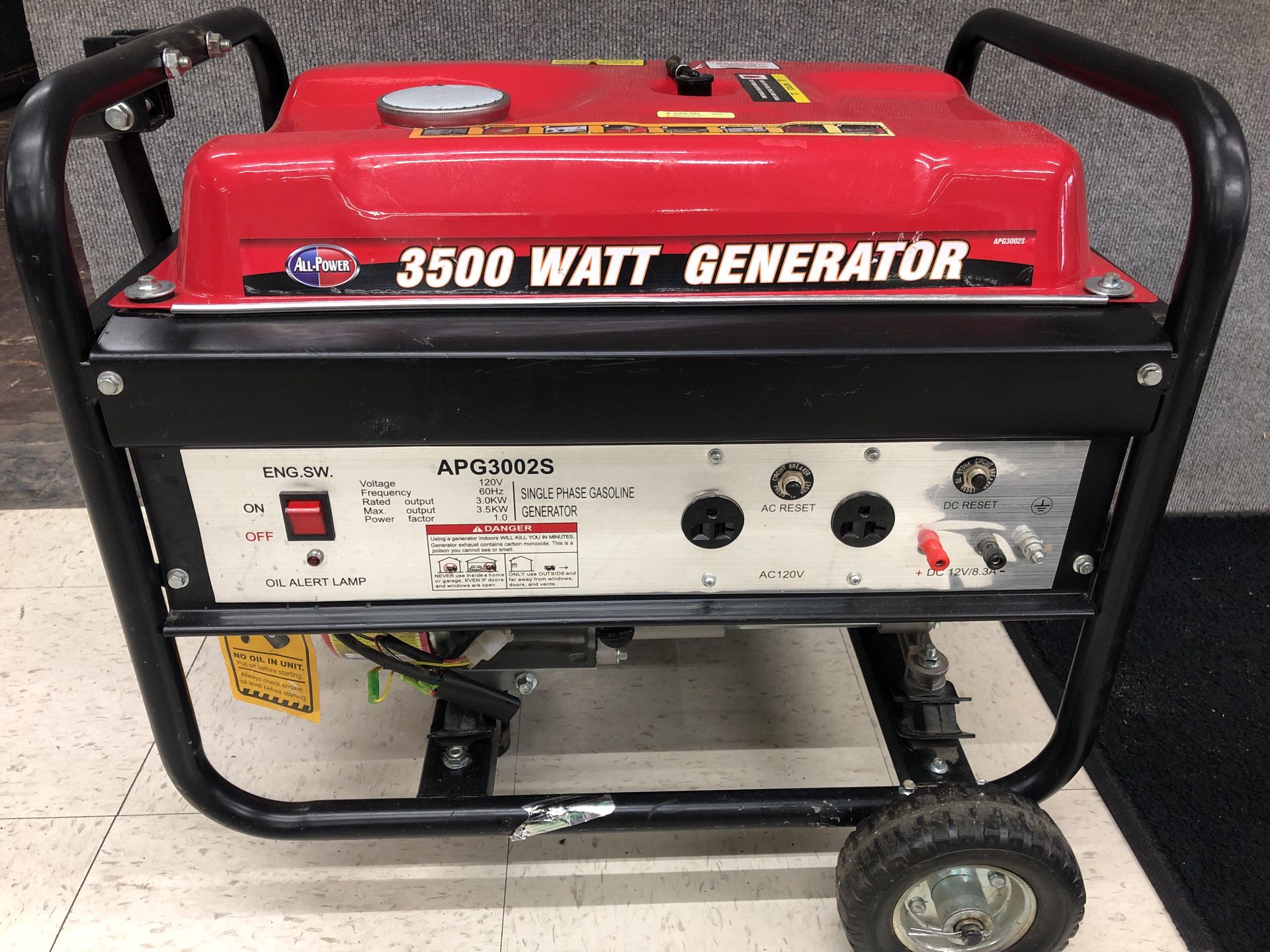 New All-Power 3500 Watt Generator