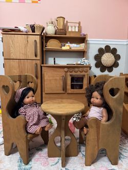Solid wood Doll table and chairs