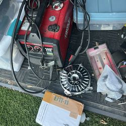 140 Amp Weld Pak 140 HD MIG Wire Welder w/Magnum 100L Gun, Sample Spools MIG Wire and 2 Flux-Cored Wire 115V Starter Kit