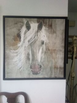 Horse oil print painting