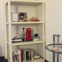 4 Tier White Storage Shelf