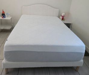 Queen Bed with LED( withoutthemattress), 3in1 Sofa Bed, ROBOT VACUUN and COMFORTER