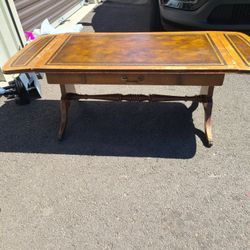 Antique Duncan Phyfe Coffee Table With Drop Leaf