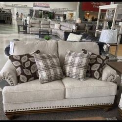 Beige Classic Harleson Sofa And Loveseat Living Room Set👌 New Brand 🎈 On Display 🤩