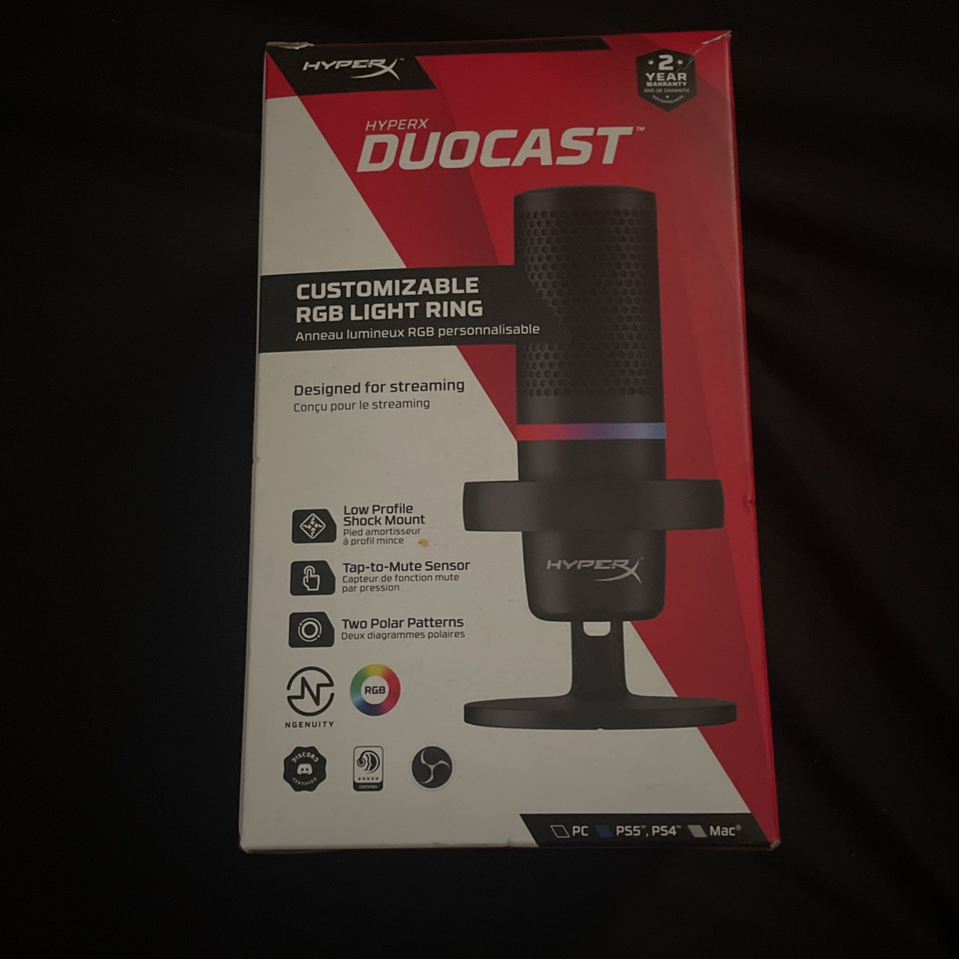 Hyper X Duo Cast Microphone RGB for Sale in Gilbert, AZ - OfferUp