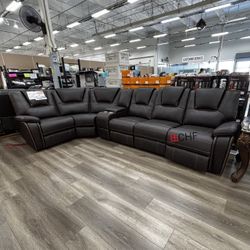 Leather  Power Modular Reclining Sectional Sofa   - Limited Time Offer 