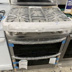 LG 30” Gas Stove In Stainless Steel New Open Box With Double Oven