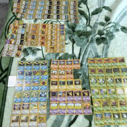 157 vintage Pokemon Cards & Free Card Sleeve Pack 