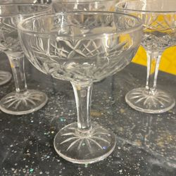 Vintage Style Champagne Crystal Glasses