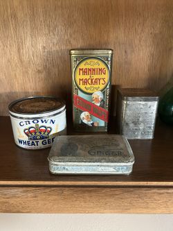 Five Vintage Tins