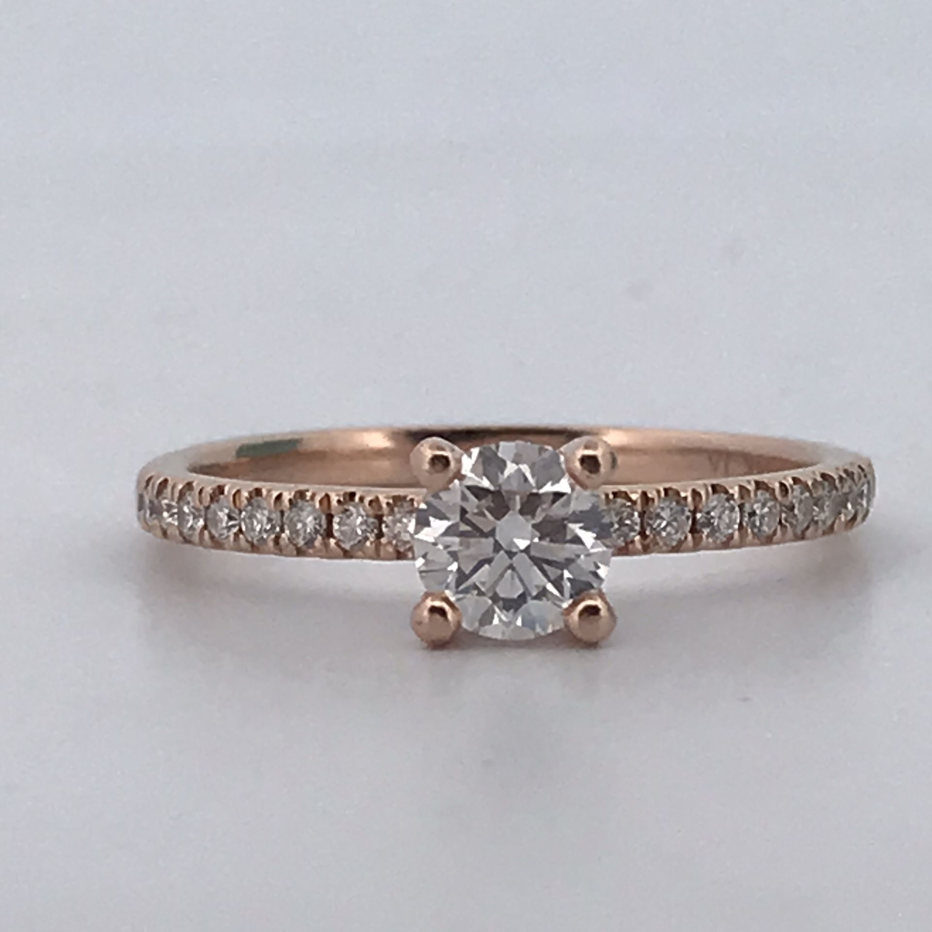 14k Rose gold gia 1.10ct D vvs1 diamond ring size 8.5