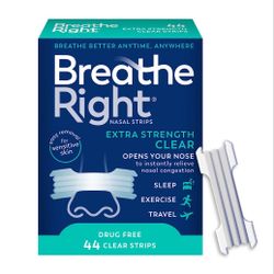 Breathe Right Nasal Strips, Extra Strength Clear Nose Strips.