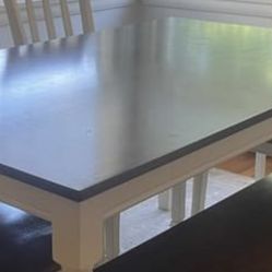 60” Farm Kitchen Table With Bench