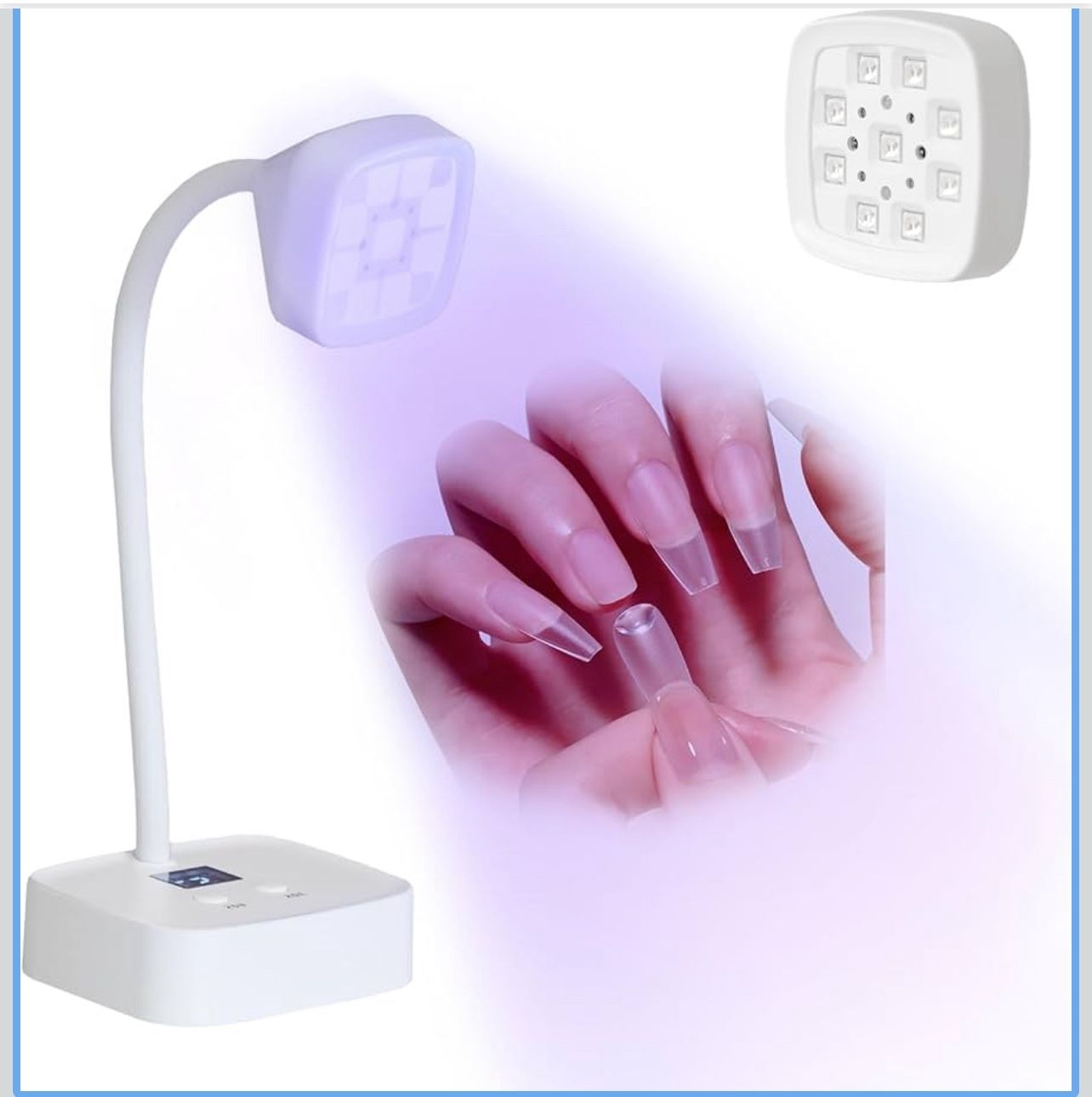 UV Nail Lamp, UV Light for Gel Nails, Rechargeable LED Nail Lamp with Timers & Auto Sensor