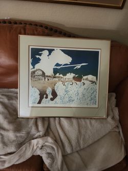 Spirits Passing, framed lithograph