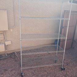 Heavy Duty 5 Tier Rolling Utility Shelving