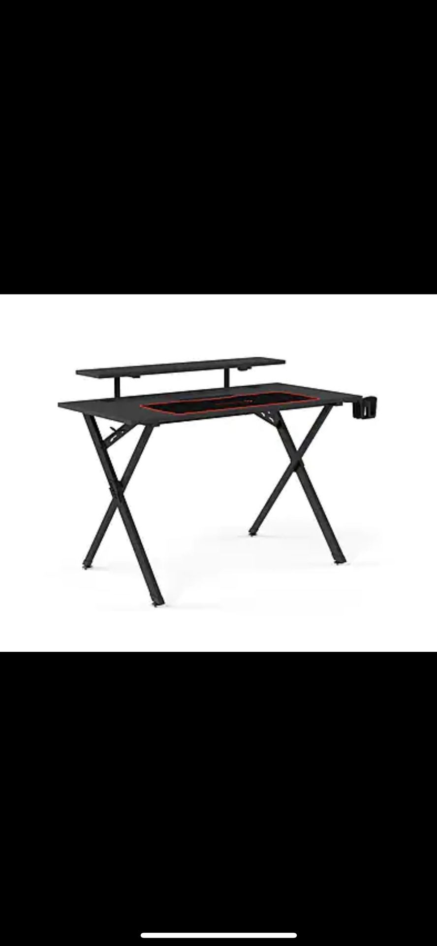 Emerge Vizon 47" Gaming Desk, Black