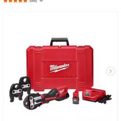 Milwaukee M12 12-Volt Lithium-lon Force Logic Cordless Press Tool Kit (3 Jaws Included) with Two 1.5 Ah Battery and Hard Case  BRAND NEW SEALED