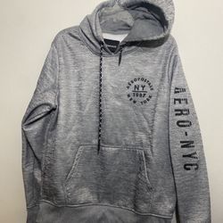 Aeropostale Hoodie & Sweatpants Set Gray Size L Men's Fleece