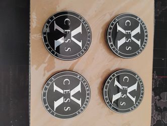 4 PCs Access Black/Silver Wheel Center Caps $80