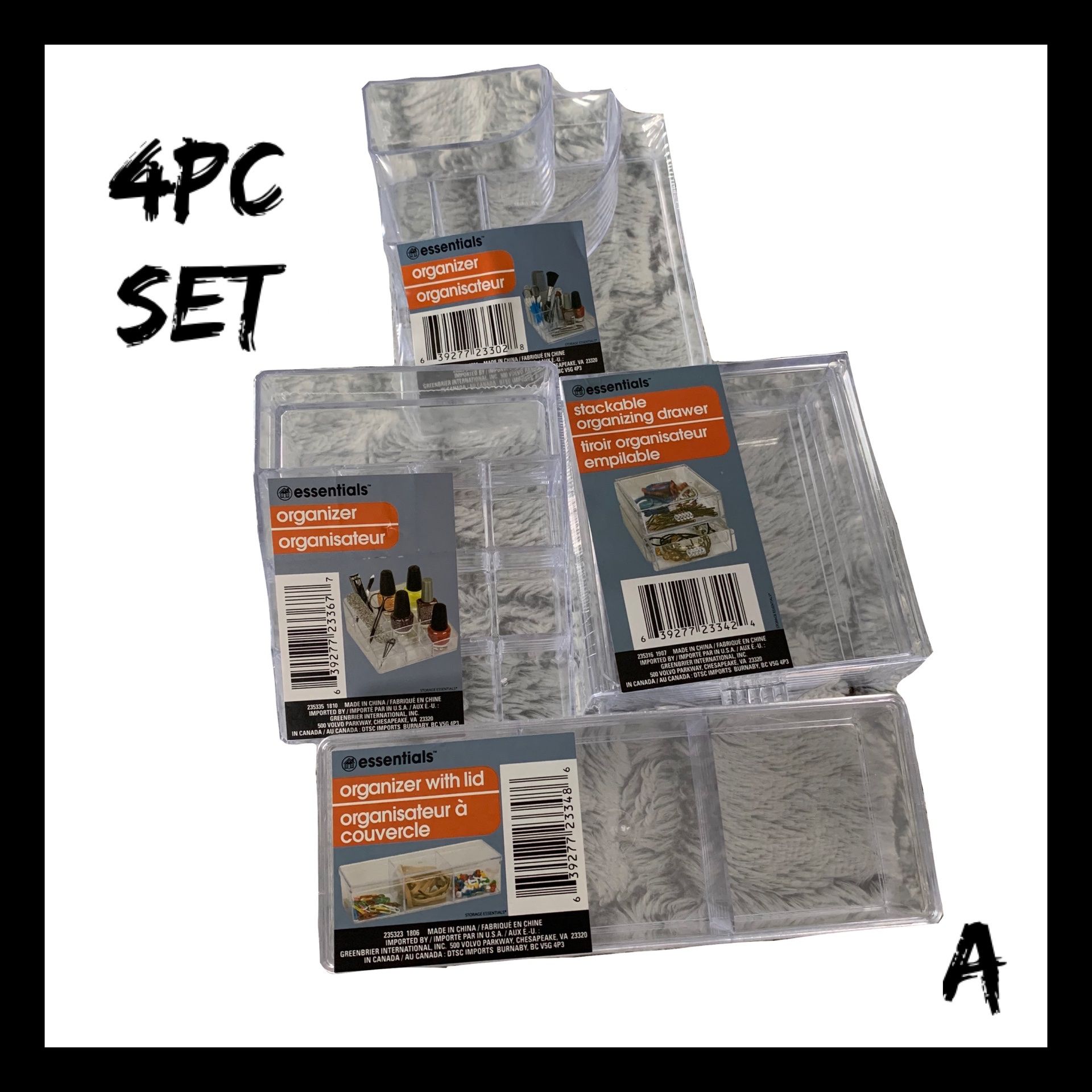 NIB Essentials 4pc Organizers Set A