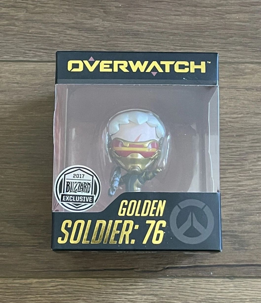 Overwatch Golden Soldier 76 Blizzard Exclusive Cute But Deadly Figure 2017 New