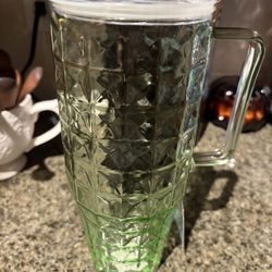 Brand New Beautiful Large Glass Light Green Tumblr Never Been Used Great For A Gift Or For Yourself
