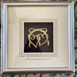 Wedding 3D Shadow Box Two Hearts Becoming One