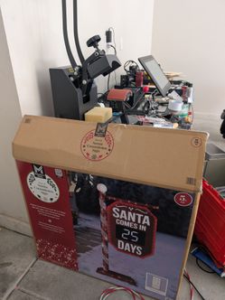 ChristmasDecoration Santa countdown sign