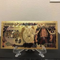 Jack (One Piece) 24k Gold Plated Banknote