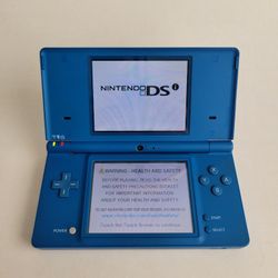 Nintendo DSi Handheld Console Matte Midnight Blue Teal Tested w/ Stylus