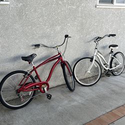2 simple unity bikes (red and white)