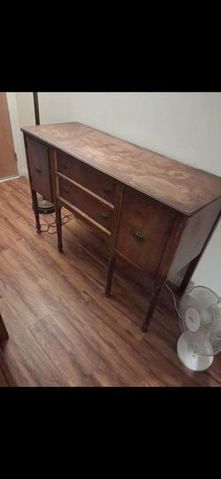 Antique Wood Sideboard Buffet with Drawers