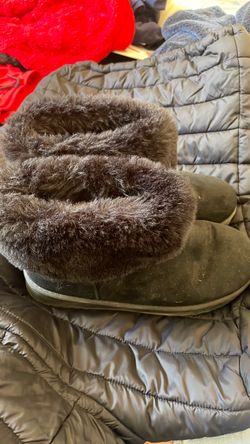 Black Faux Fur Ankle Boots