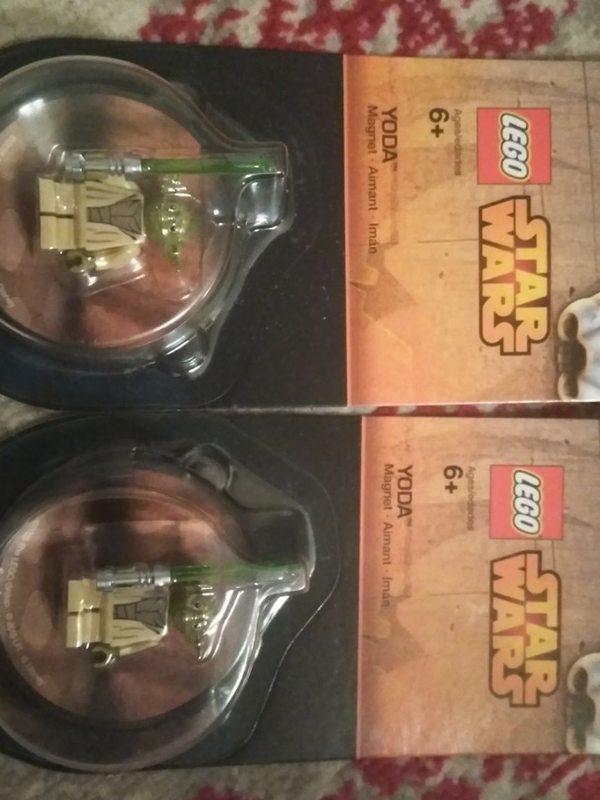Lego Yoda Fridge Magnet X2