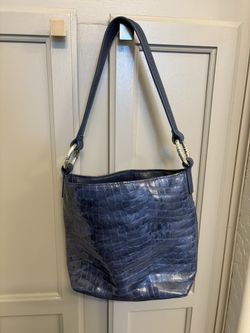 Brighton Blue Patent Leather Shoulder Bag