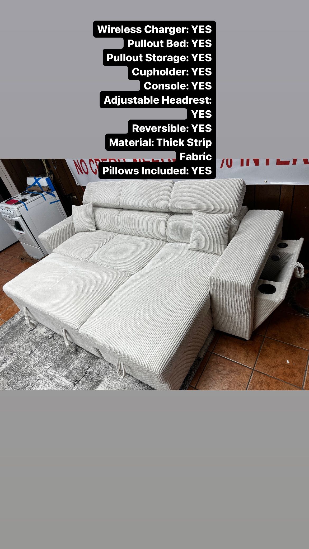 Storage Sectional Beige $699 Special 