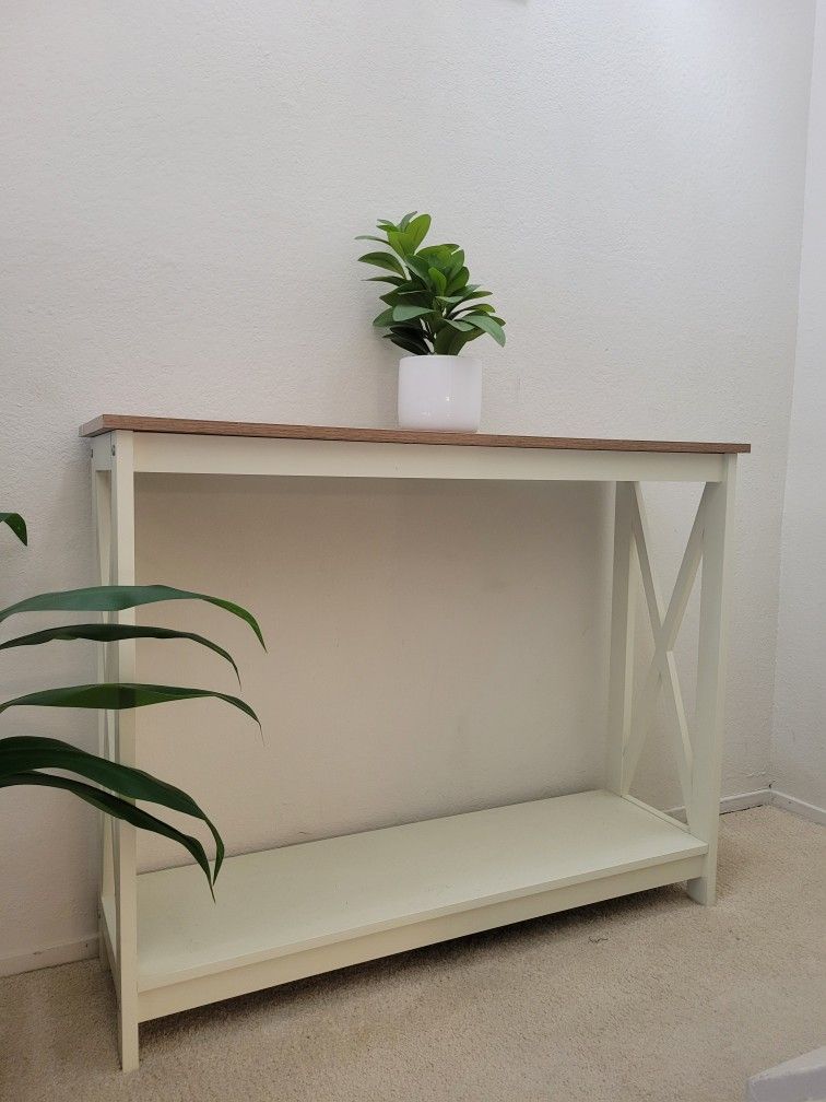 Beautiful white wooden table.